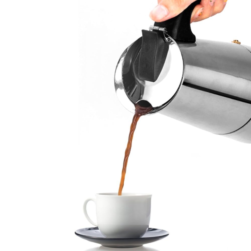 4 Cup Stainless Steel Stovetop Moka Pot V973