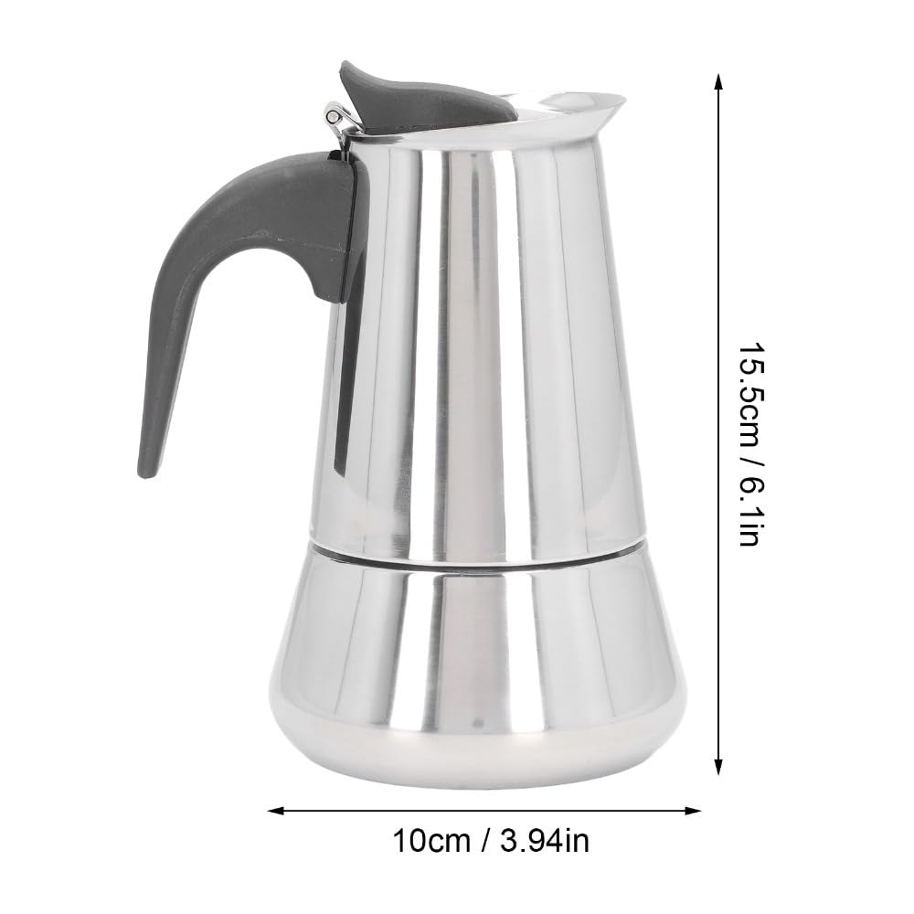 4 Cup Stainless Steel Stovetop Moka Pot V973