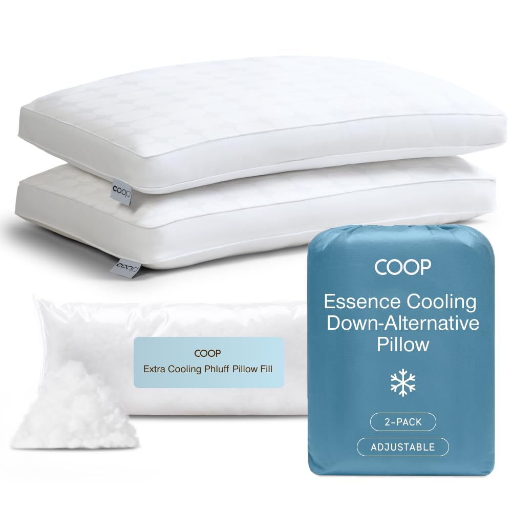 Queen Size Cooling Down Alternative Pillows Set of 2 G3397
