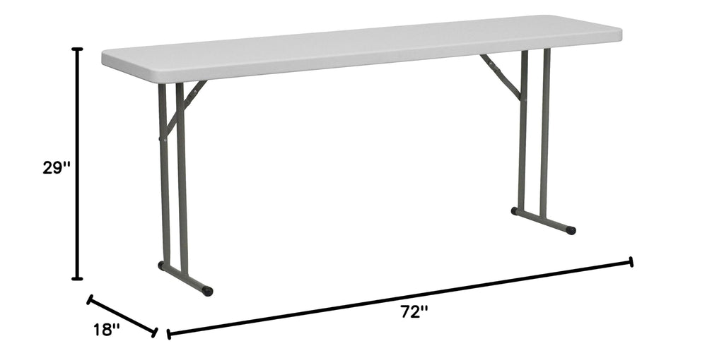 6 ft Plastic Folding Training Table 4-Pack A221766