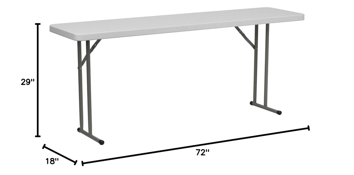 6 ft Plastic Folding Training Table 4-Pack A221766