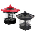 Solar Lighthouse Rotating Lamp Resin Garden Decorative Lights B745