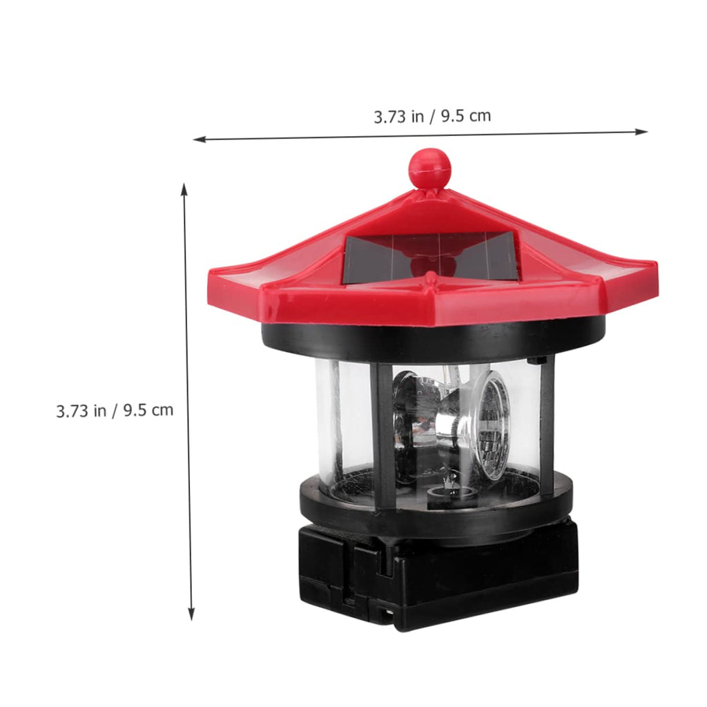 Solar Lighthouse Rotating Lamp Resin Garden Decorative Lights B745