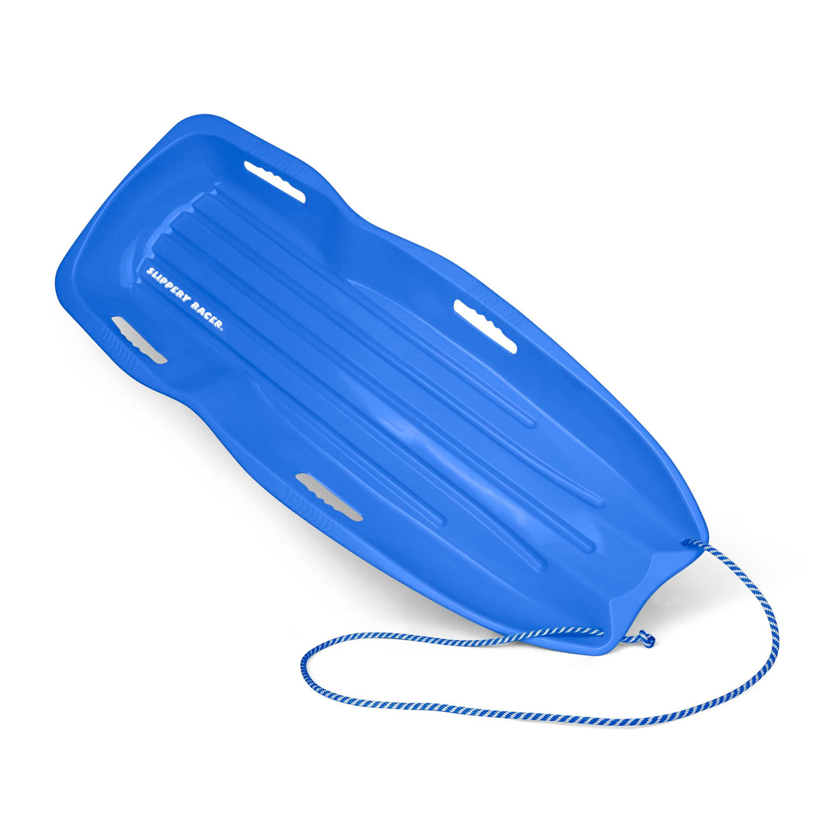 Kids Plastic Snow Sled with Pull Rope and Handles, Blue B8244