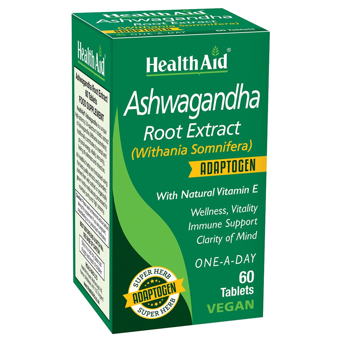 Ashwagandha 350 mg Vegan Standardized Root Extract 60 Tablets S13355