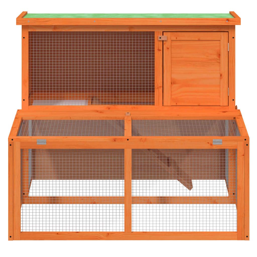 2-Tier Solid Pine Wood Rabbit Hutch E985