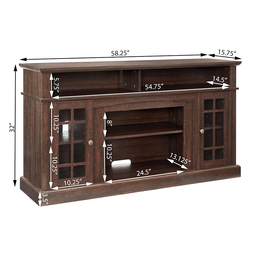 Espresso TV Stand with Storage S936498