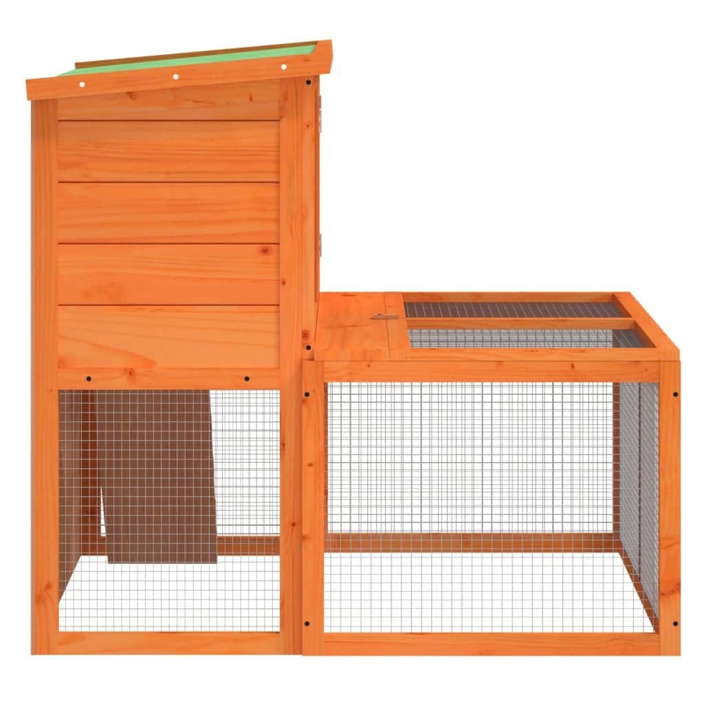2-Tier Solid Pine Wood Rabbit Hutch E985