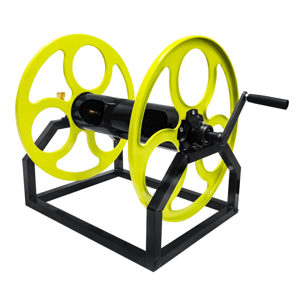 Wall/Floor Mount Garden Hose Reel with Crank W34959