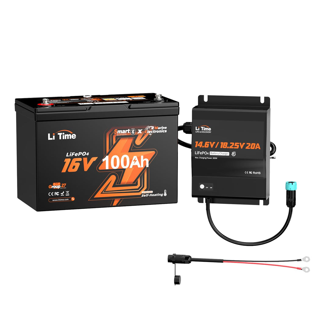 16V 100Ah Lithium Battery with 20A Charger Kit K8221