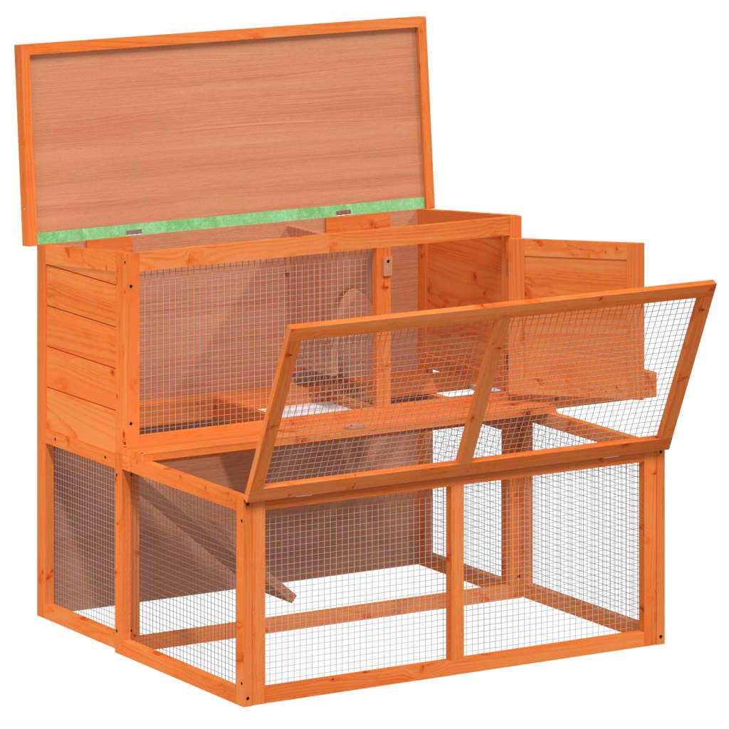 2-Tier Solid Pine Wood Rabbit Hutch E985