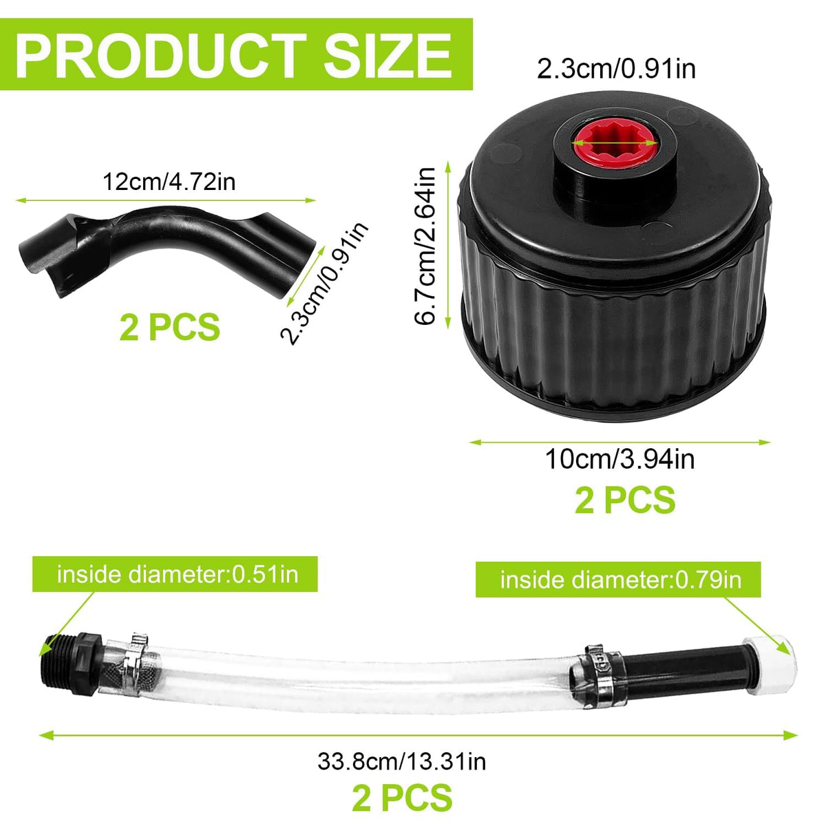 6 Piece Racing Fuel Jug Hose & Cap Kit K469053