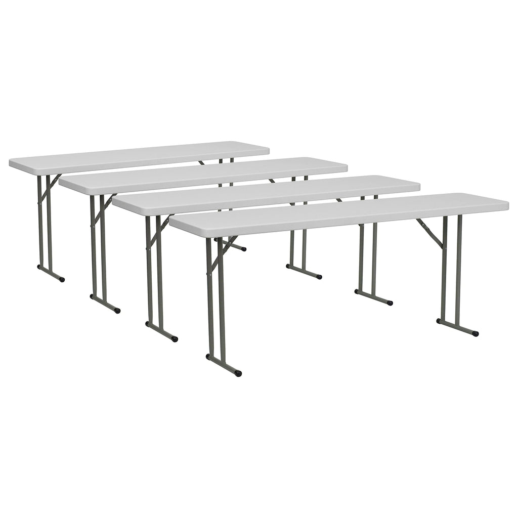 6 ft Plastic Folding Training Table 4-Pack A221766