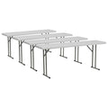 6 ft Plastic Folding Training Table 4-Pack A221766
