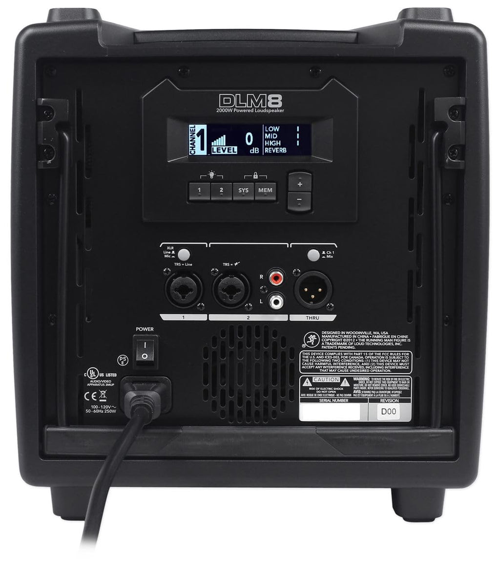 2000-Watt 8 in Powered PA Speakers with Tripod Stand Kit and XLR Cables P892