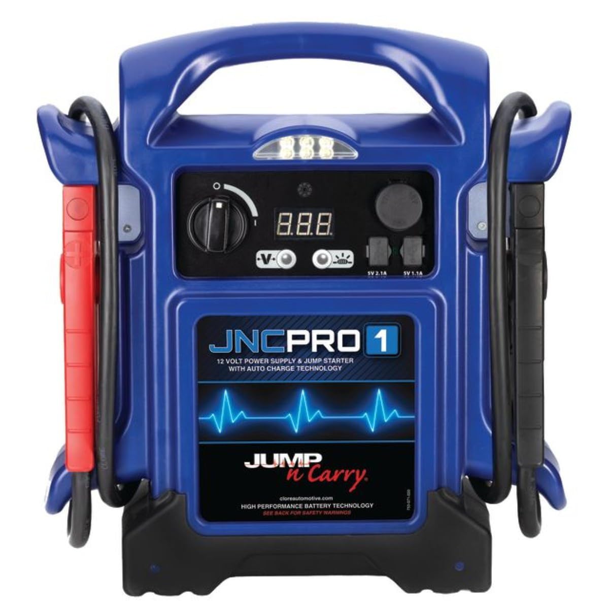 12 Volt 1700 Peak Amp Jump Starter with USB and LED Work Light I663