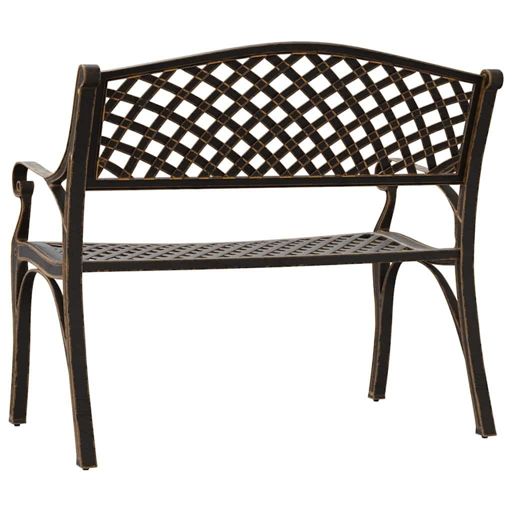 Cast Aluminum Patio Bench with Backrest R4546