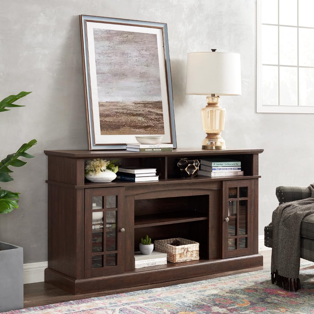 Espresso TV Stand with Storage S936498