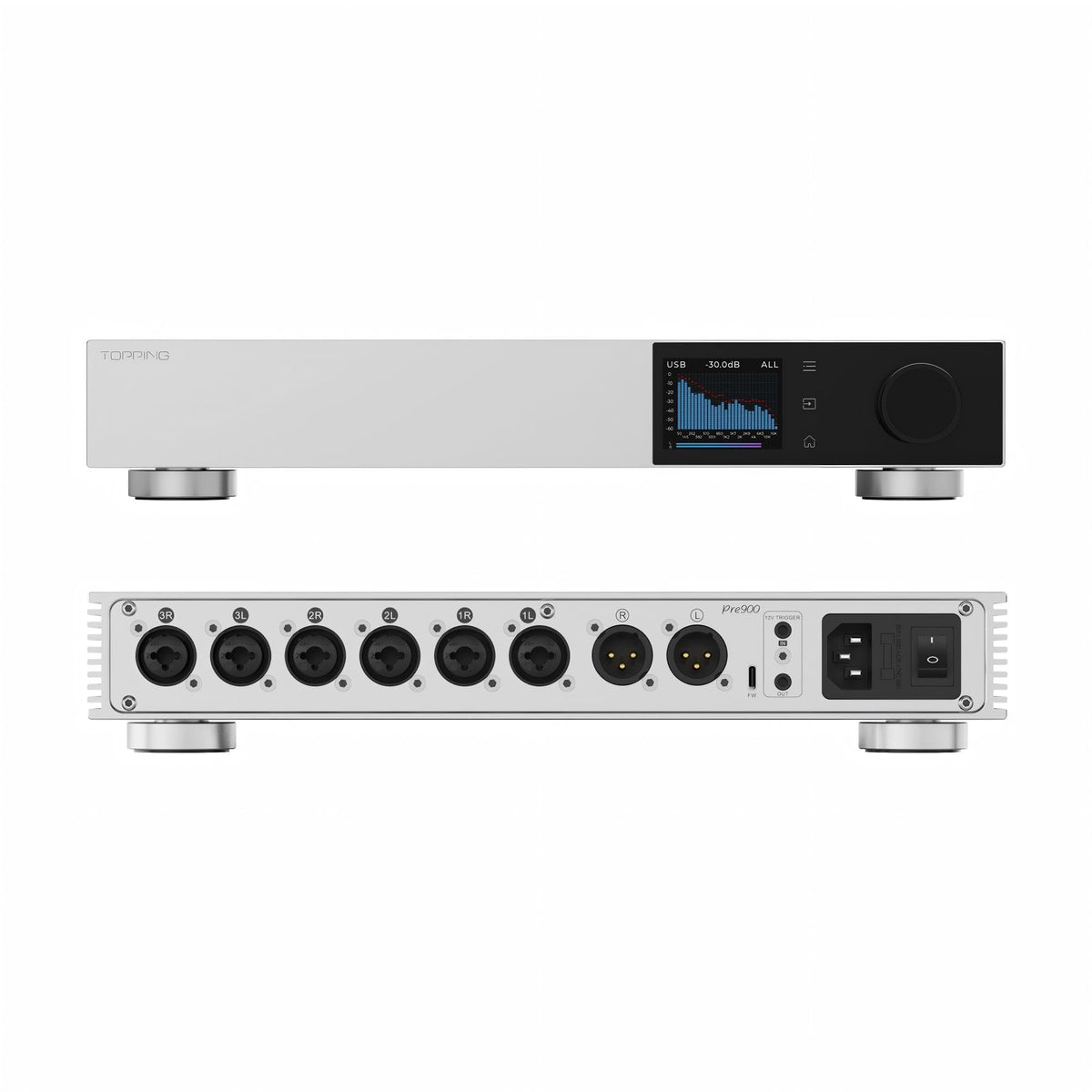 Fully Balanced Preamplifier with 3 XLR/TRS Inputs J6408