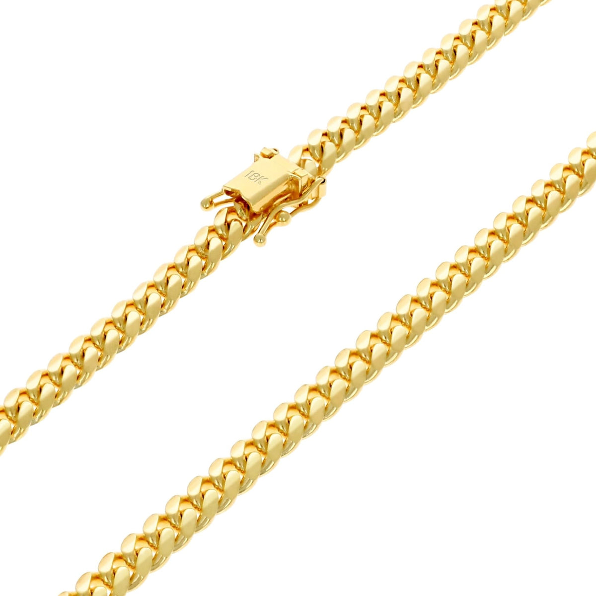 18k Yellow Gold Cuban Link Chain Necklace Y464934