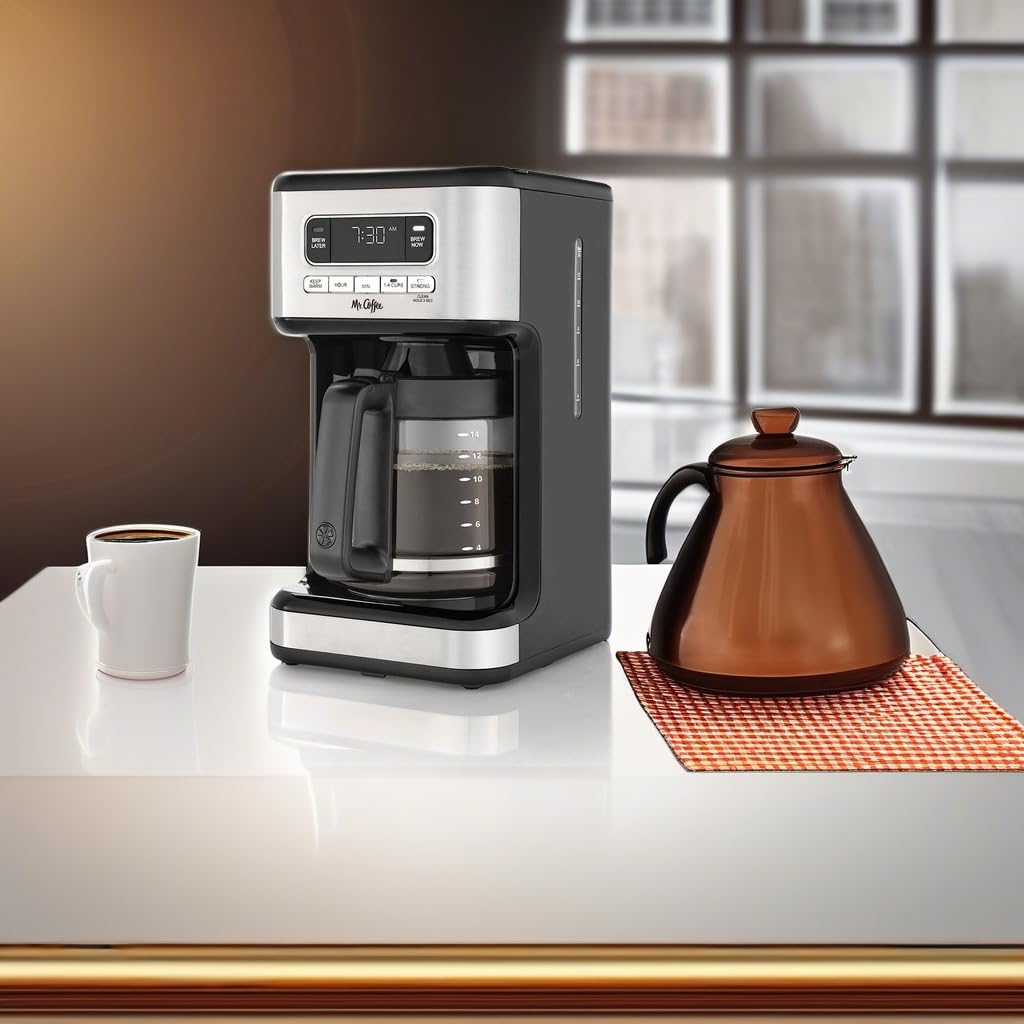 14 Cup Programmable Coffee Maker Stainless Steel T319424