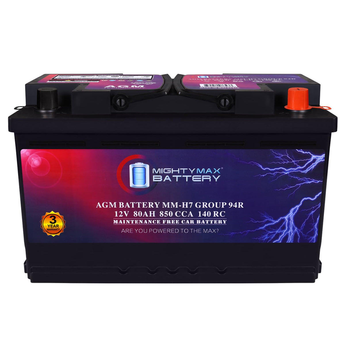 12V 80AH 850 CCA Replacement Battery M88357