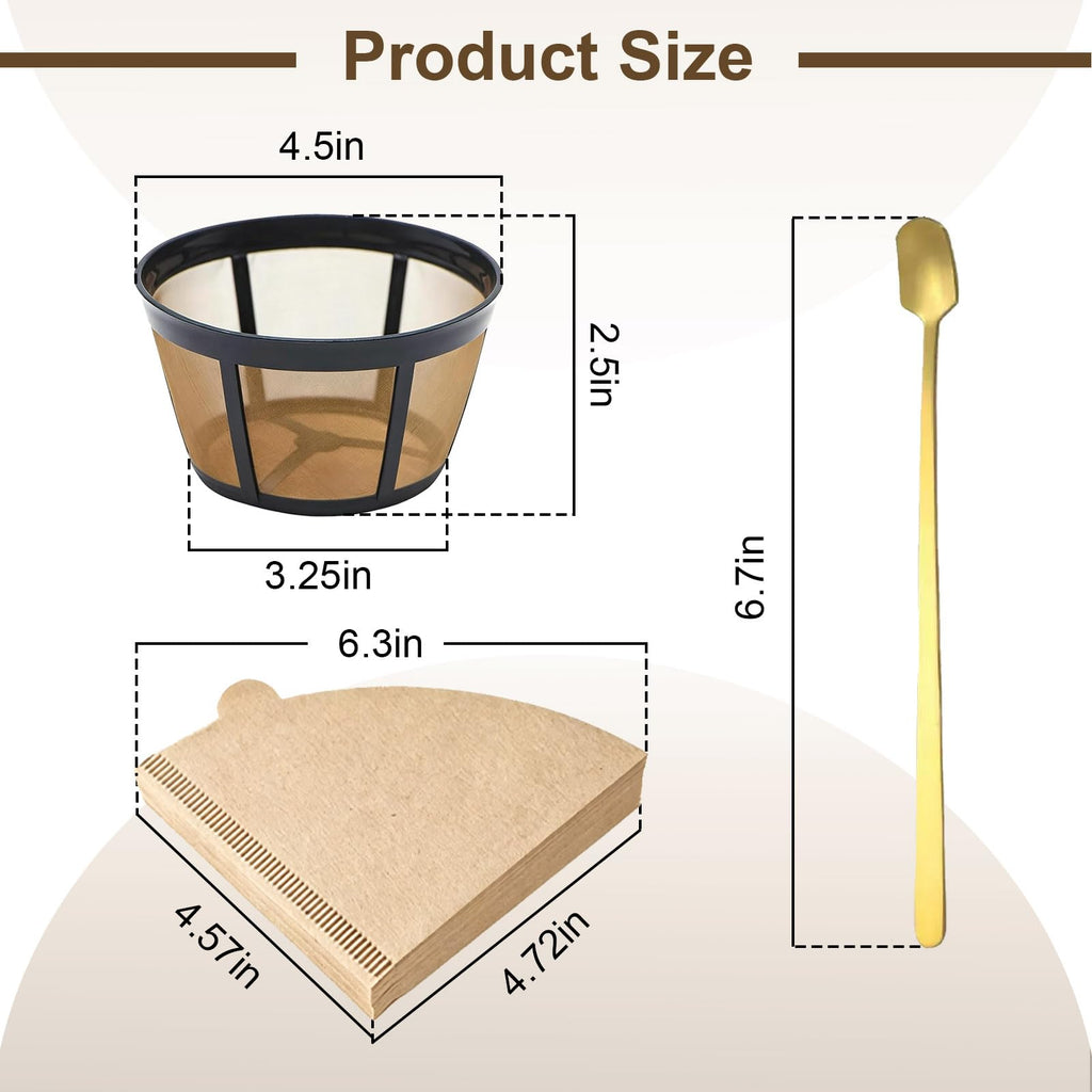 Reusable Coffee Filter Basket 2-Pack with Coffee Spoon W1794