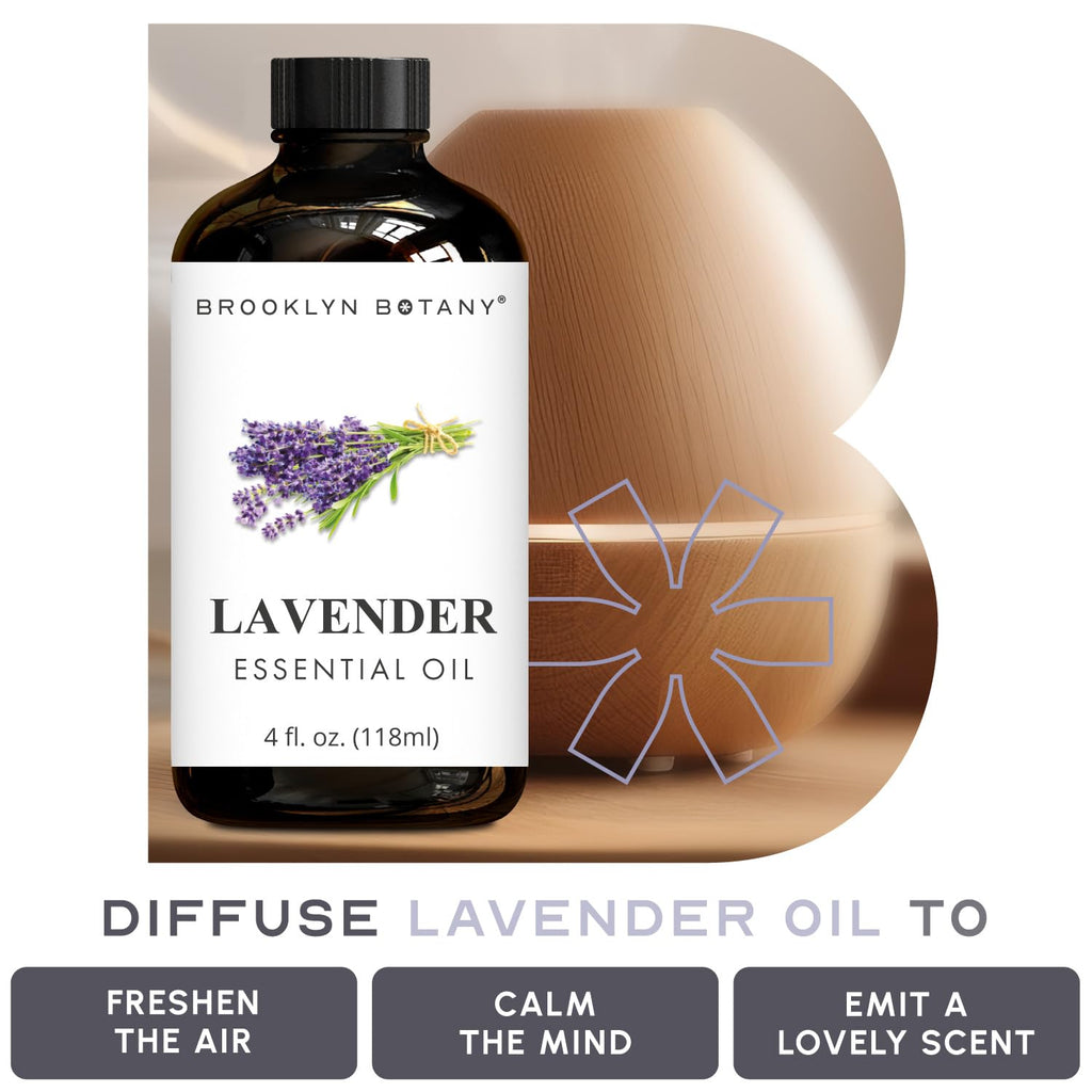 Spearmint & Lavender Essential Oils 4 Fl Oz Pack of 2 T19419