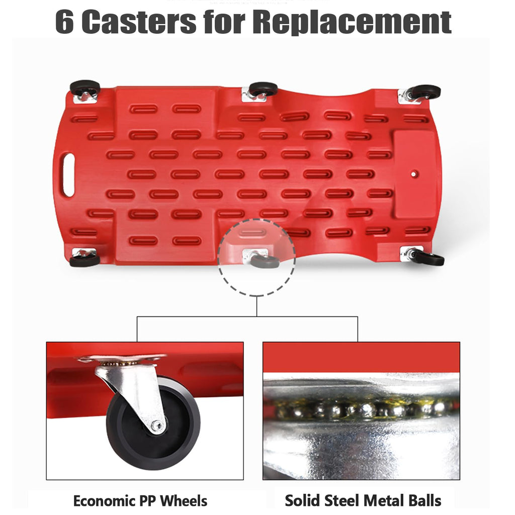 Caster Wheels for Mechanic Creepers, 3'' Pack of 6 G127786
