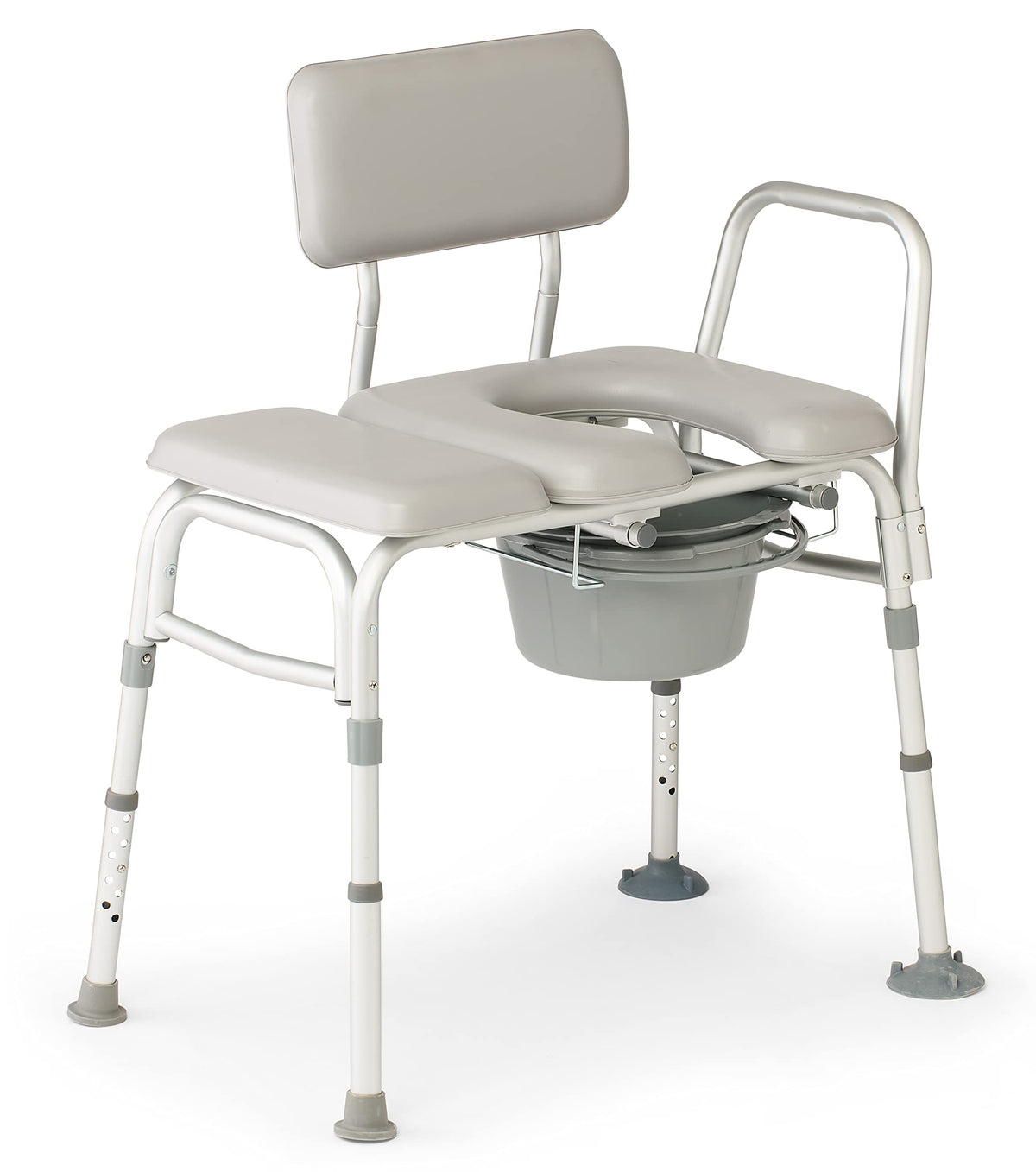 Padded Combination Transfer Bench and Commode, 400 lb. Capacity W3306