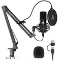 USB Microphone 192kHz/24Bit Condenser Mic Kit F1811