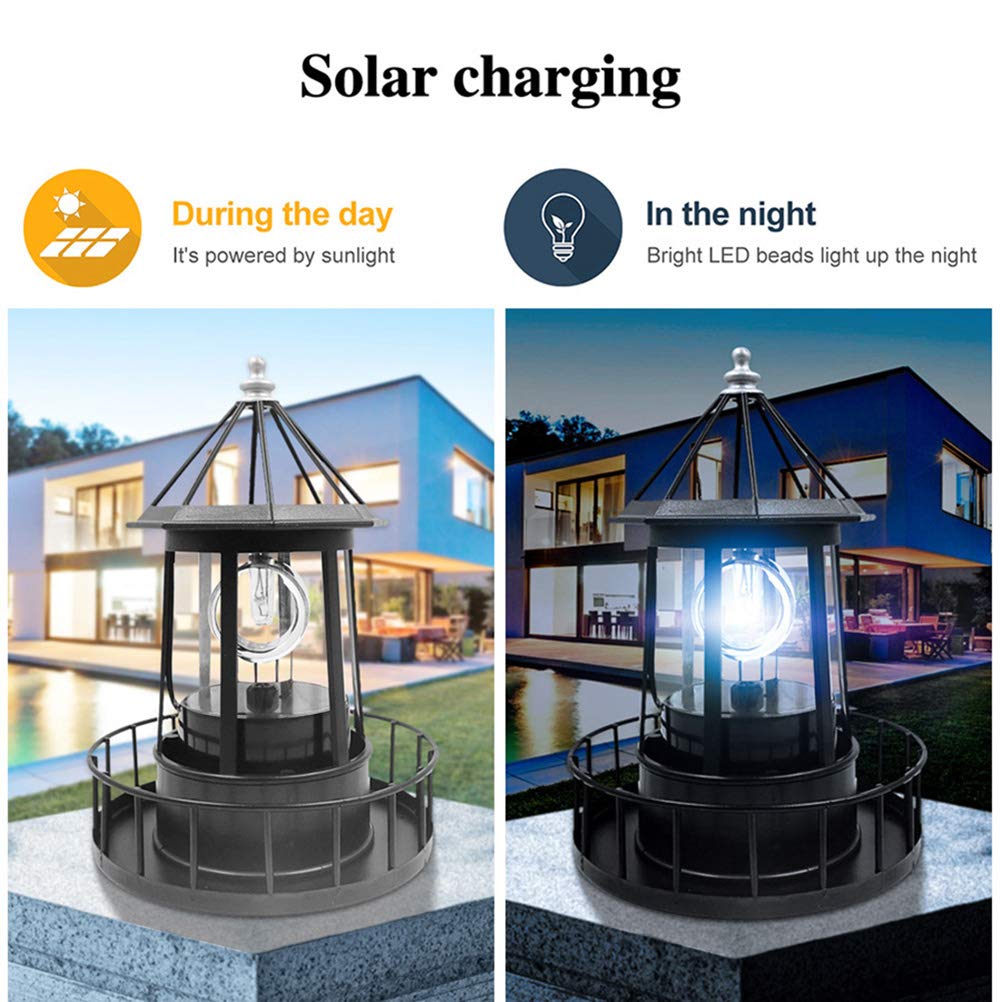LED Solar Lighthouse Garden Light B23923