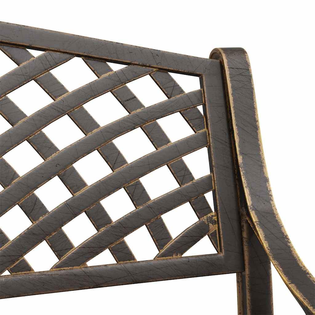 Cast Aluminum Patio Bench with Backrest R4546
