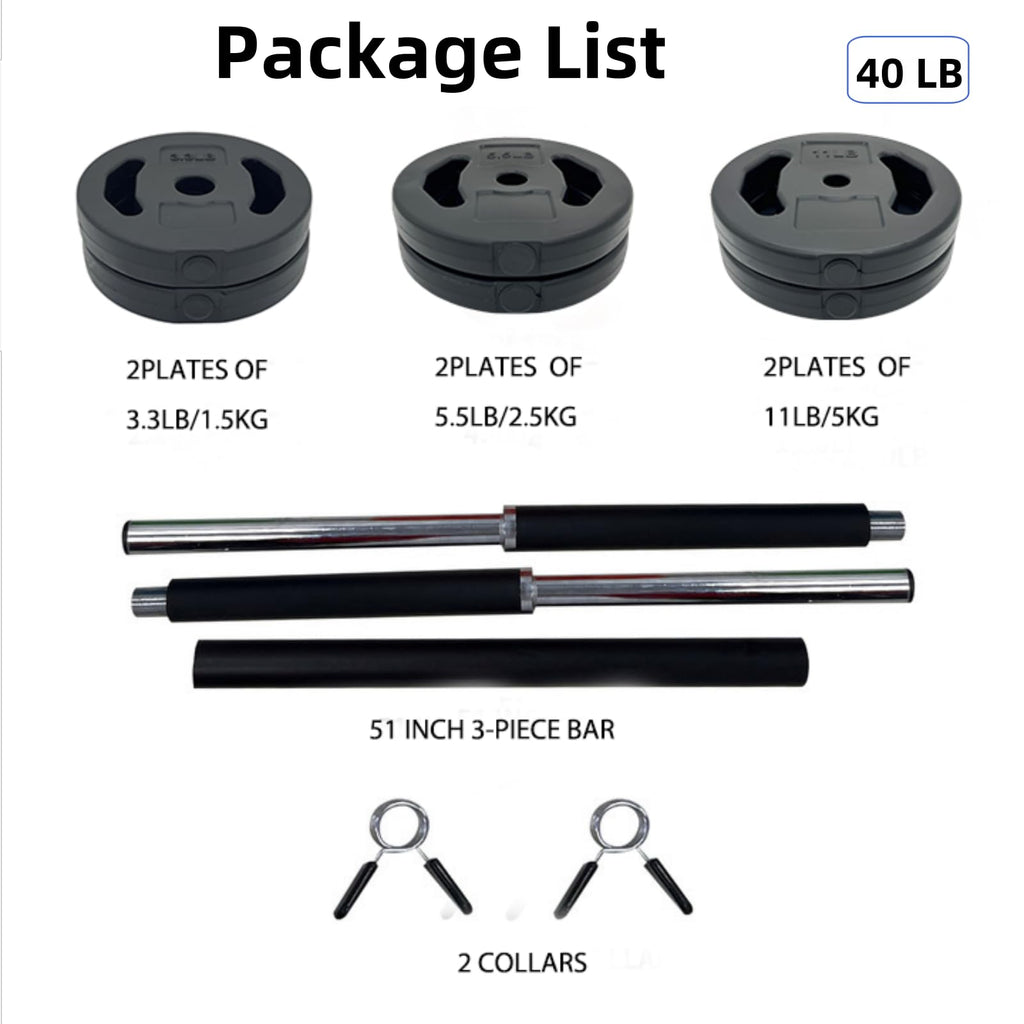 Adjustable Barbell Weight Set Q86966