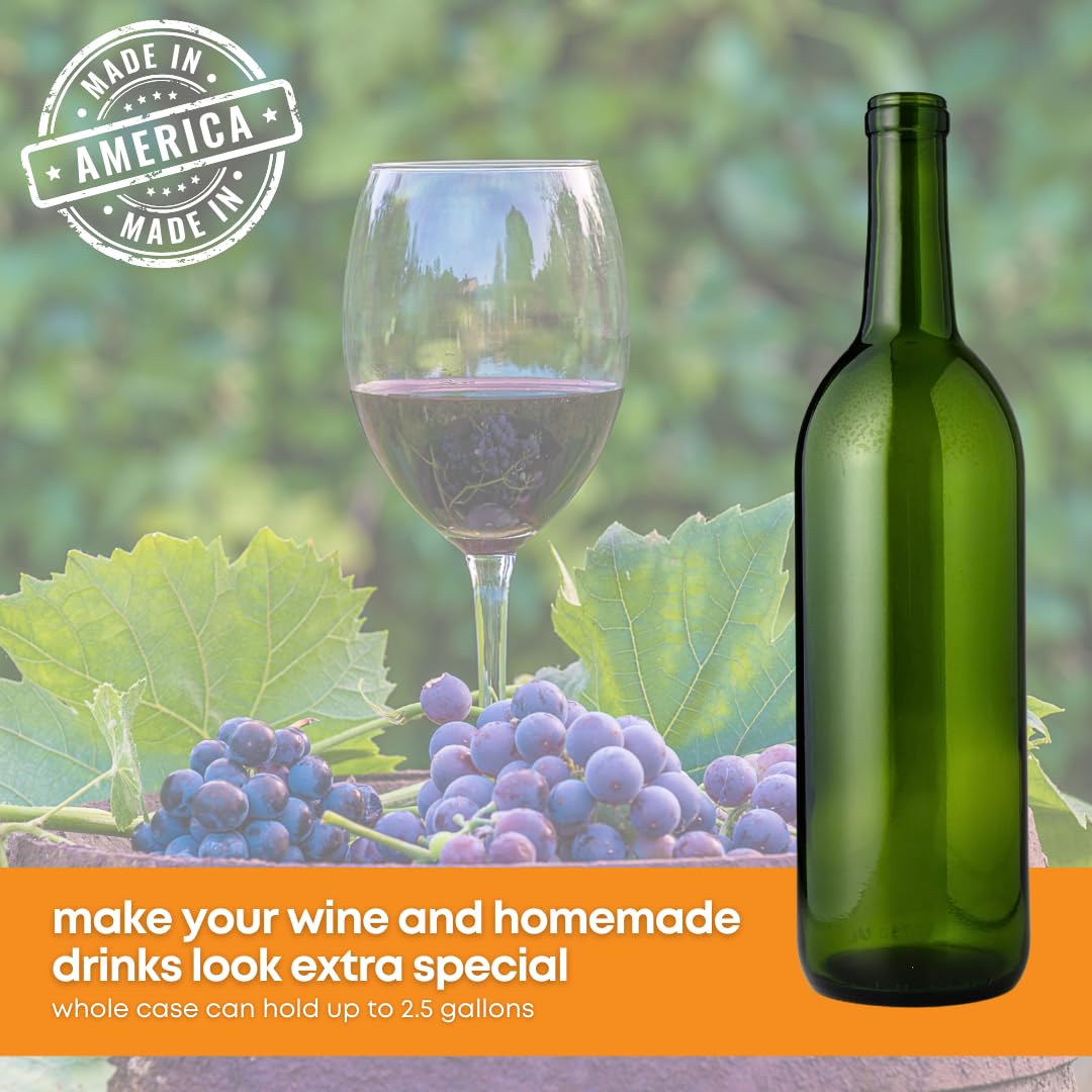 Green Wine Bottles 750ml 12-Pack G17475