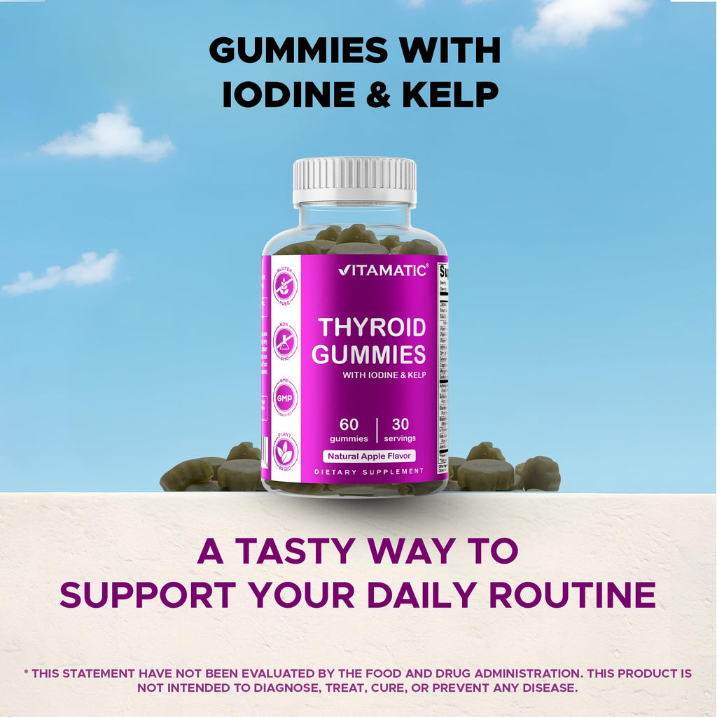 Thyroid Gummies with Iodine & Kelp, 60 Gummies J717