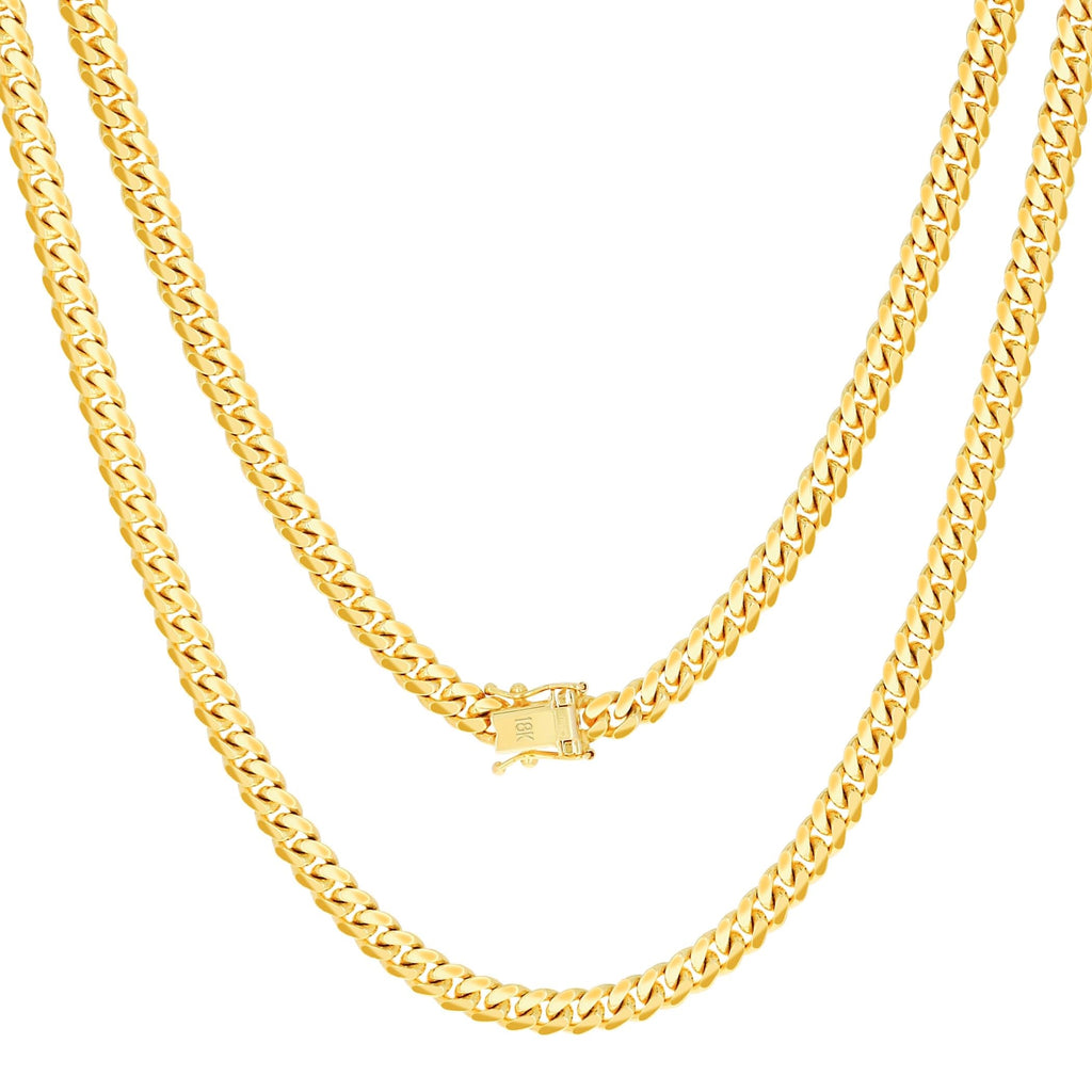 18k Yellow Gold Cuban Link Chain Necklace Y464934