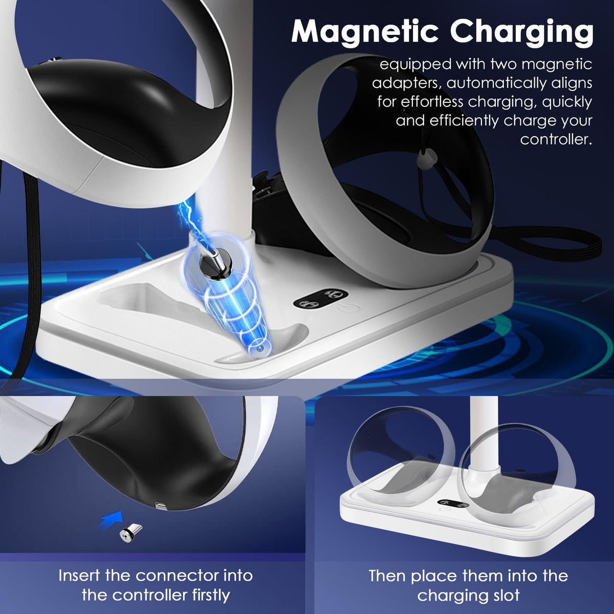 Charging Stand for PlayStation VR2 with Controller Charging Dock and Type-C Cable L72150