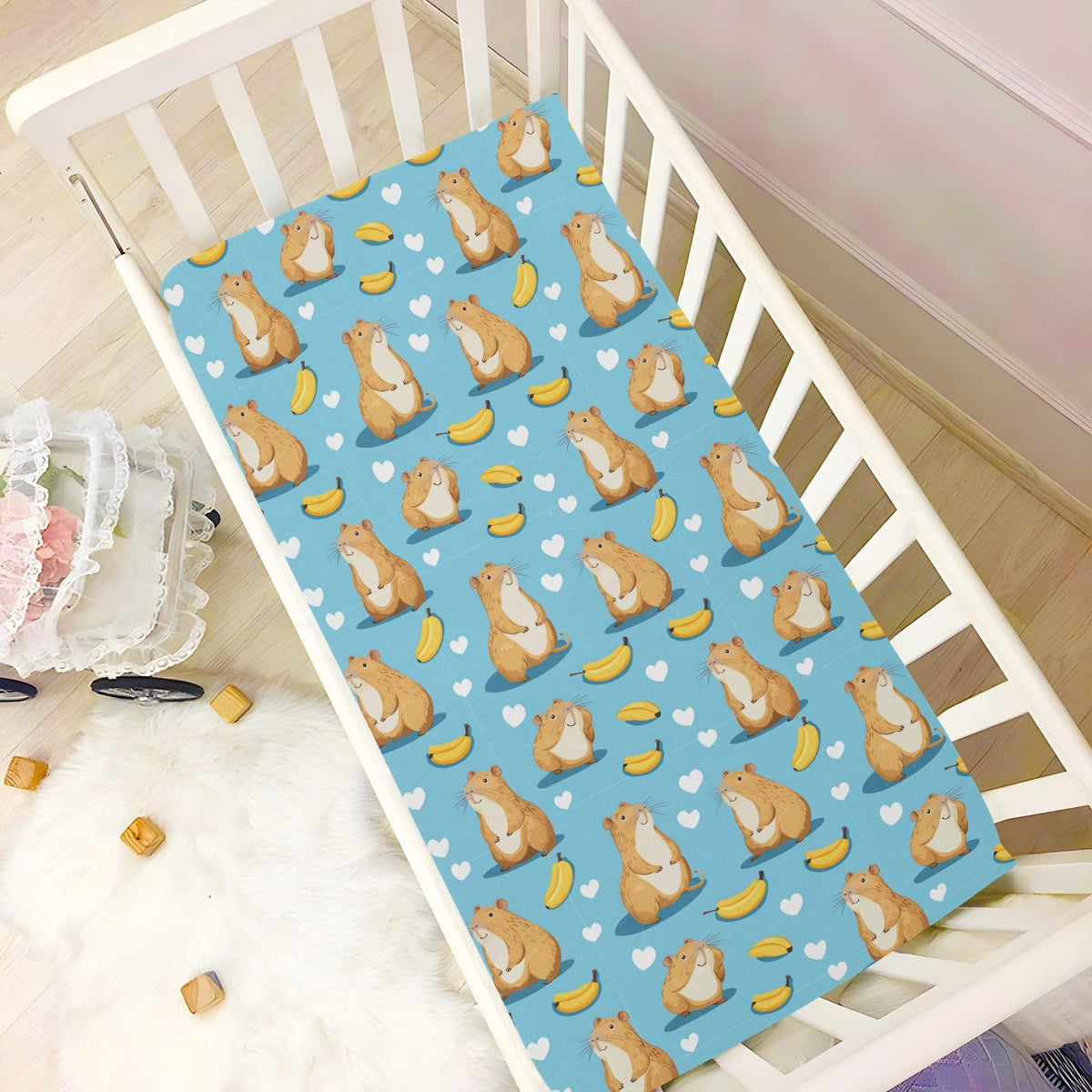 Soft Breathable Microfiber Fitted Crib Sheet, Standard Size 28in x 52in F193298