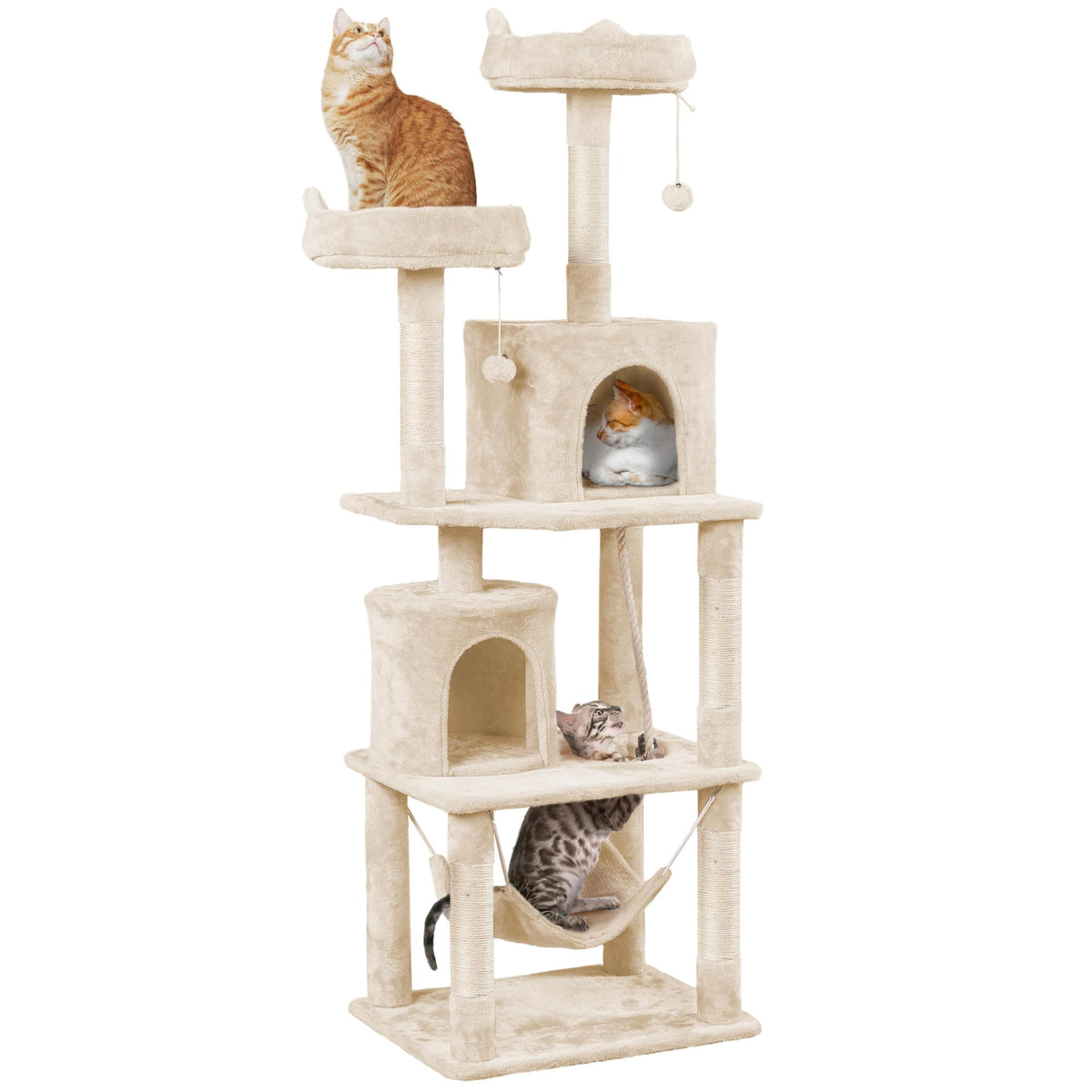Beige 70.5in Multi-Level Cat Tree K947957