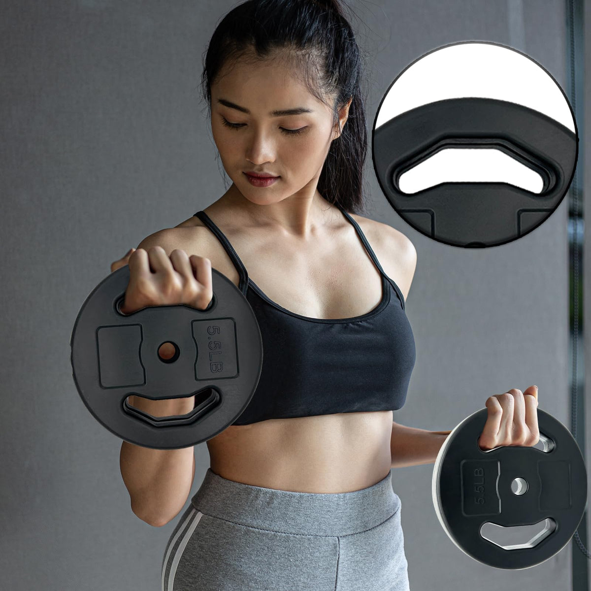 Adjustable Barbell Weight Set Q86966