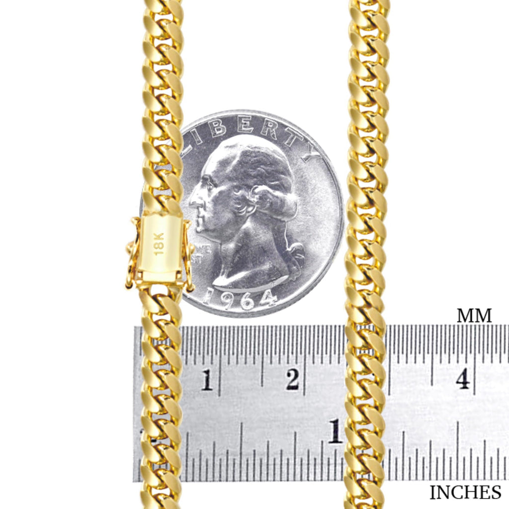 18k Yellow Gold Cuban Link Chain Necklace Y464934