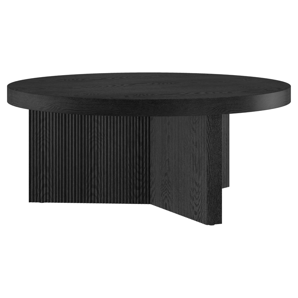 36" Scandinavian Fluted Coffee Table J1293