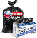 55 Gallon Heavy Duty Trash Bags, 50 Ct, Black, 1.2 Mil V41636