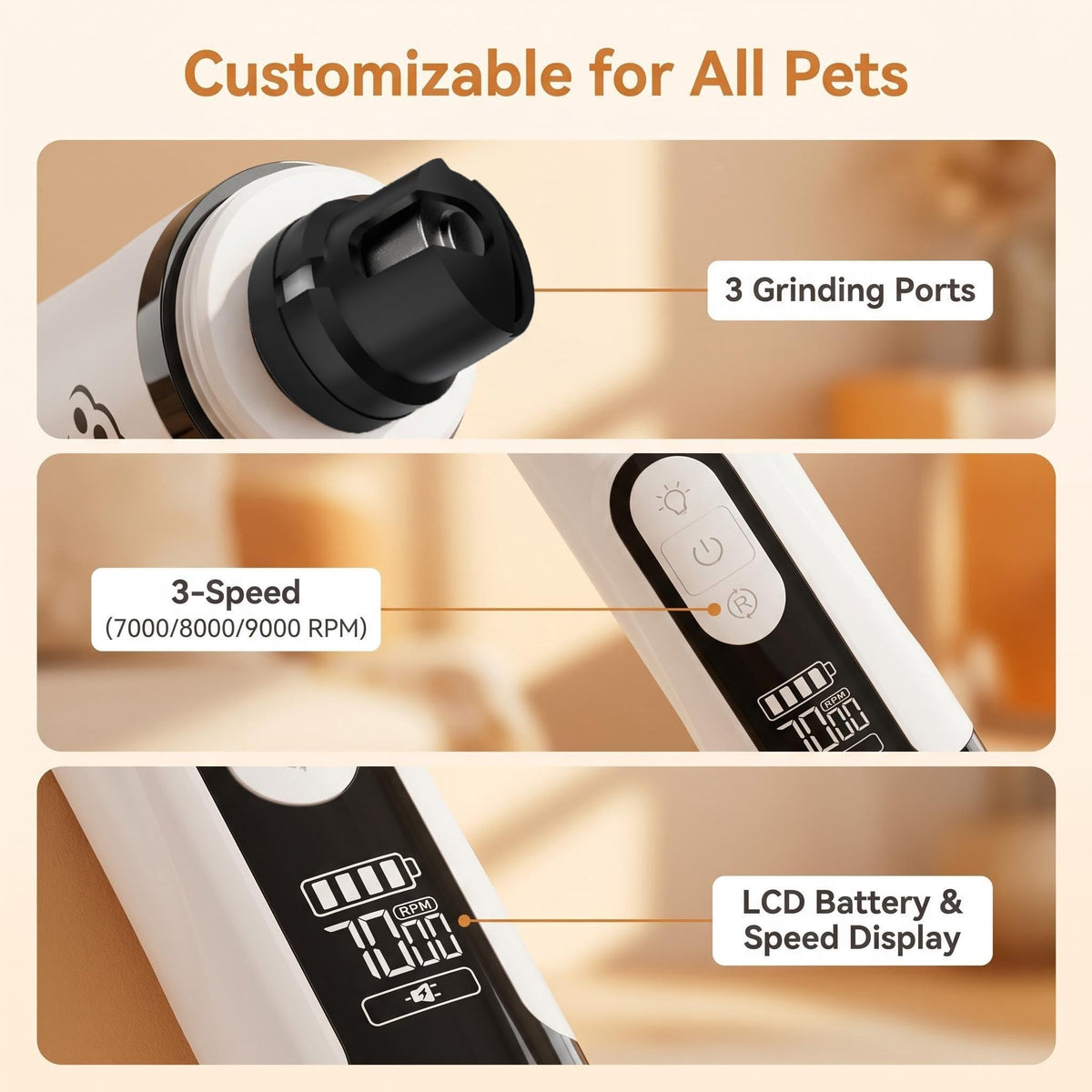 3-Speed Dog Nail Grinder S657