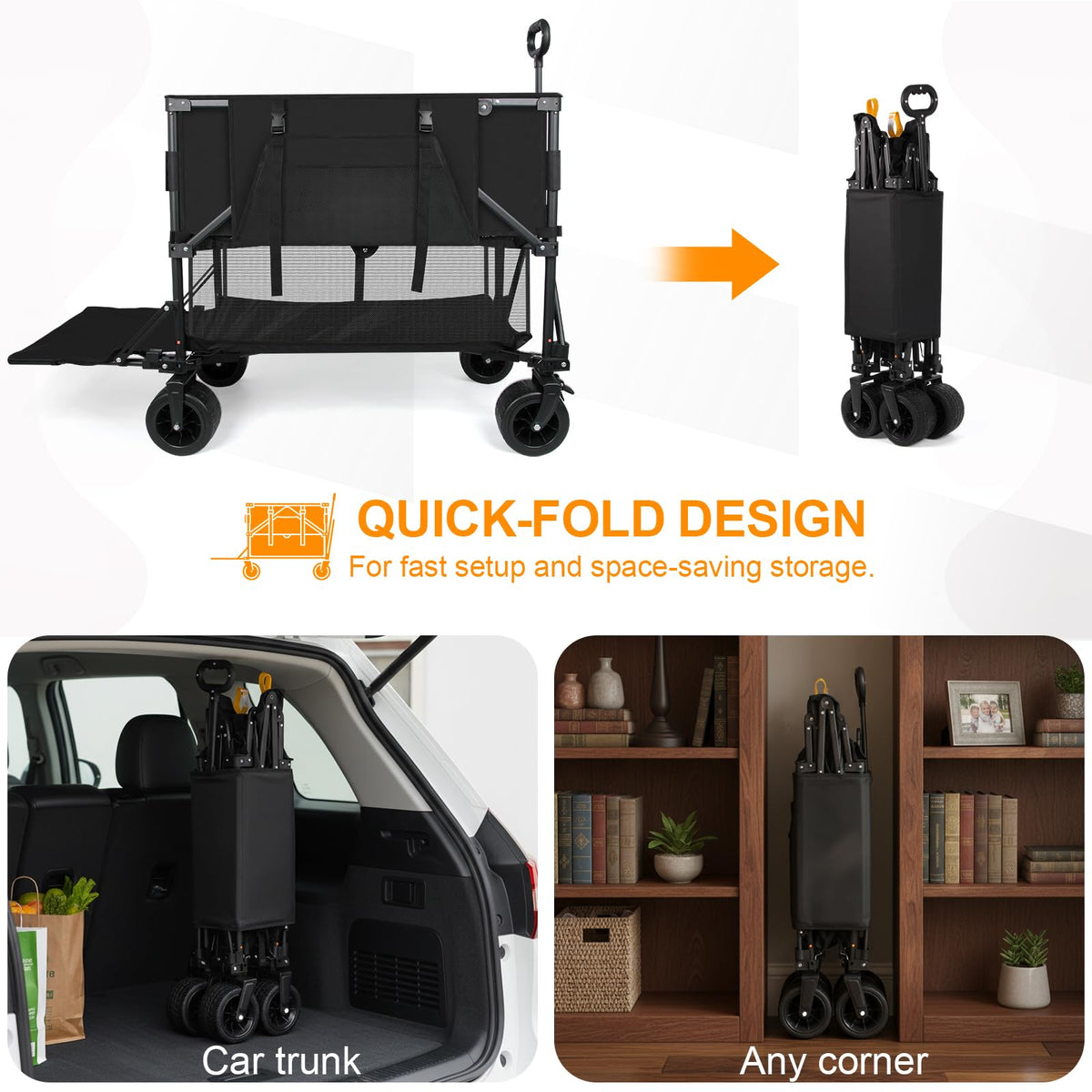 Heavy Duty Collapsible Double Decker Wagon N563
