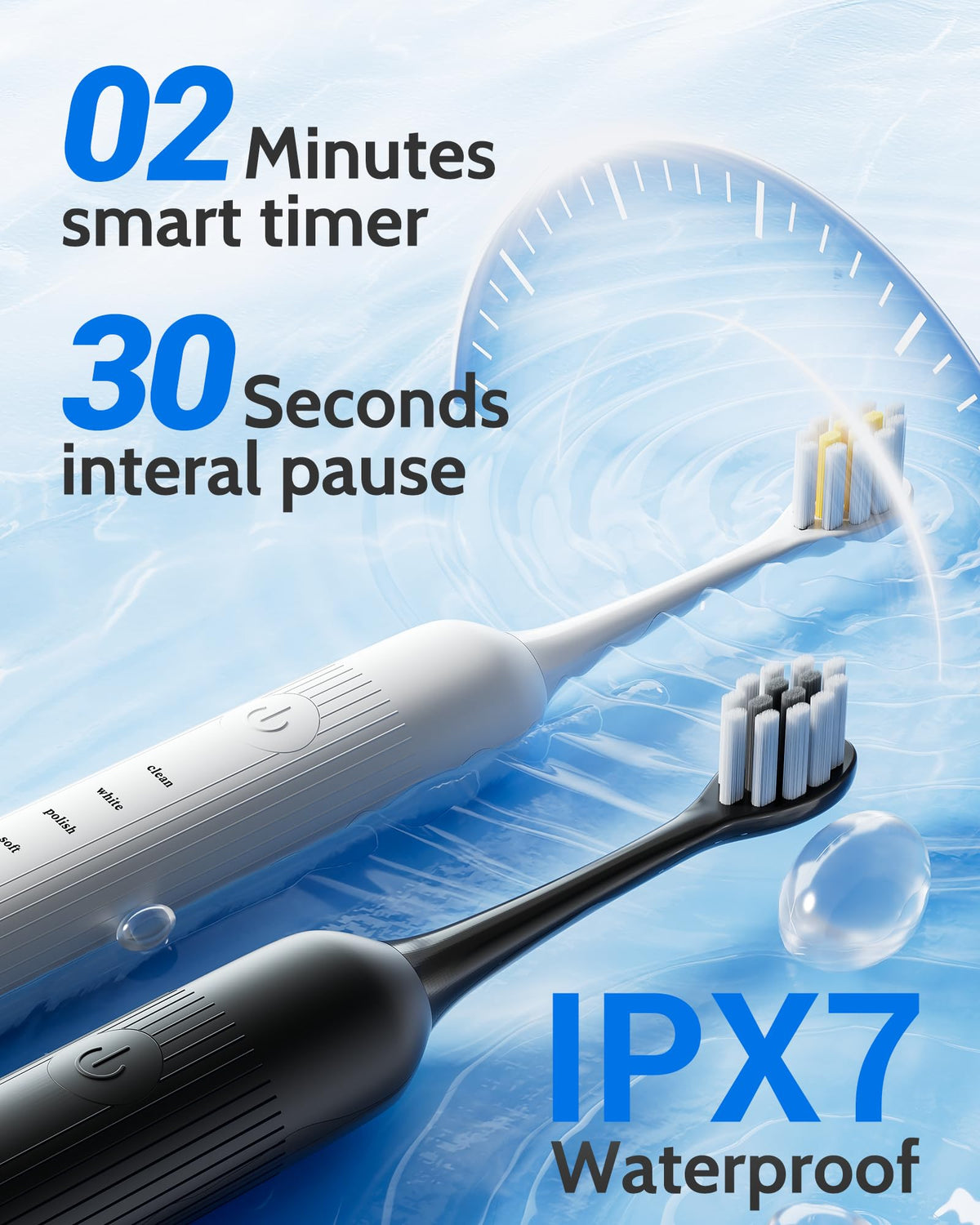 2 Pack Rechargeable Electric Toothbrush with 12 Brush Heads R54472