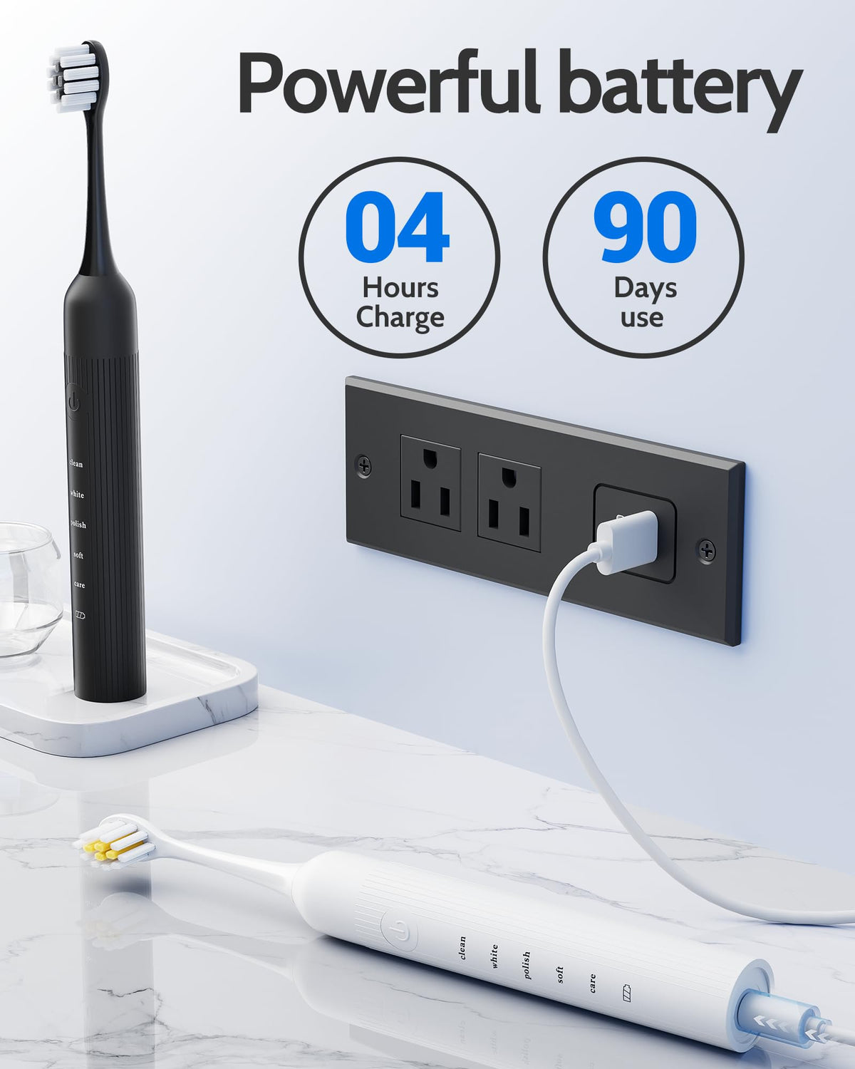 2 Pack Rechargeable Electric Toothbrush with 12 Brush Heads R54472