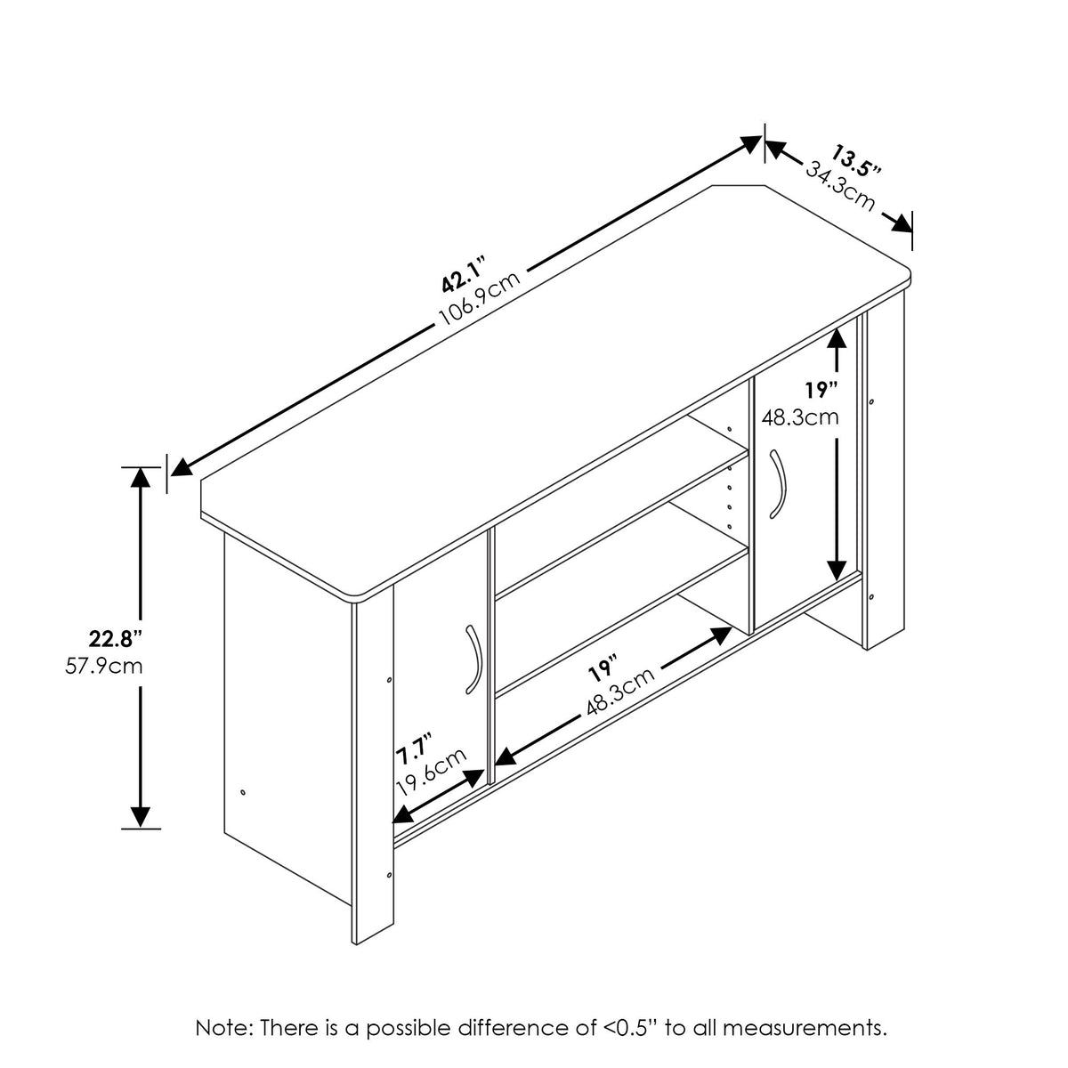 Espresso TV Stand Entertainment Center K6662