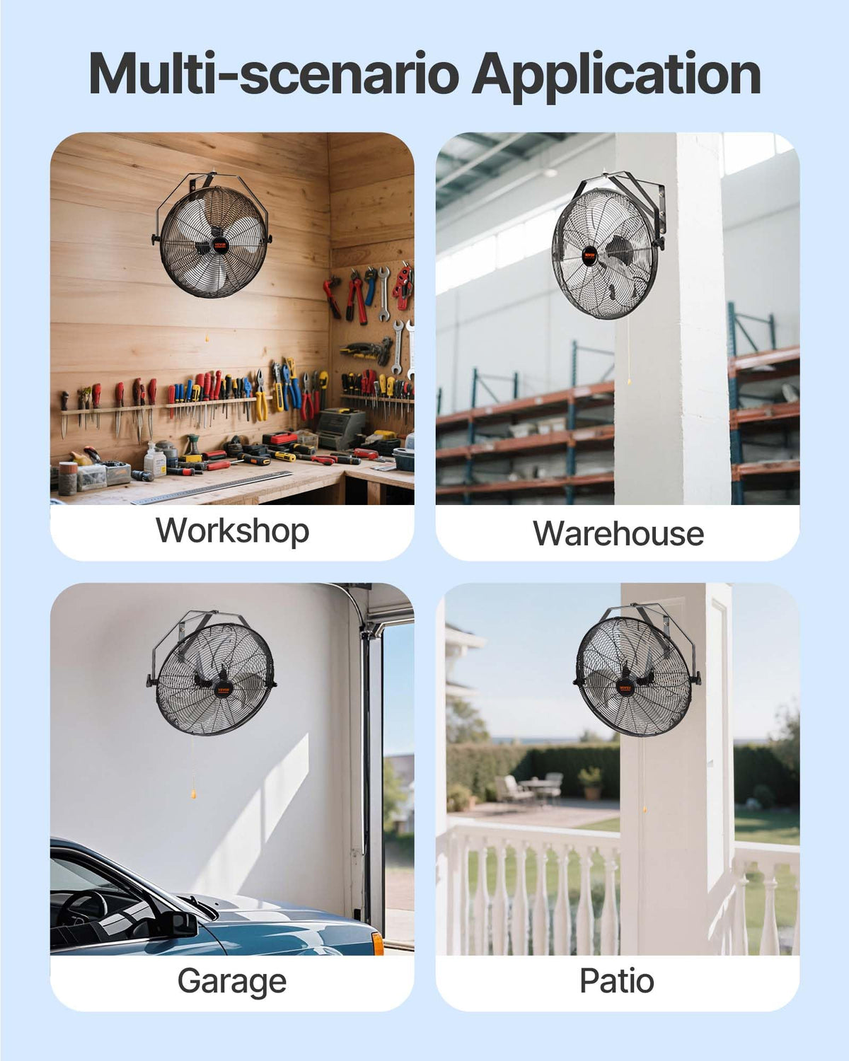 18 Inch 3-speed Wall Mounted Metal Fan C278538
